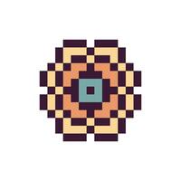 Abstract pixel art vintage style vector