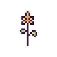Pixel art floral decal 16-bit vector