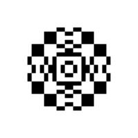 artistic badge design pixel art vector