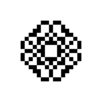Abstract vintage pixel border design vector