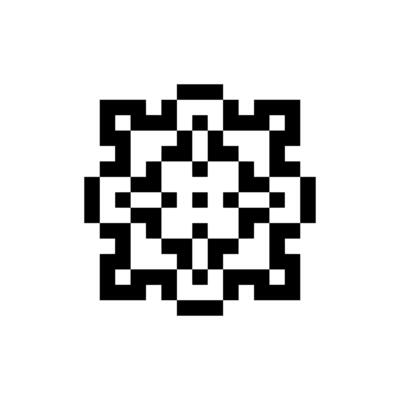 detailed star pixel art shape artistic retro effect