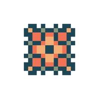 classic pattern pixel art frame timeless symmetrical design vector
