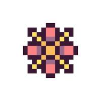 Geometric pixel outline with vintage art vector