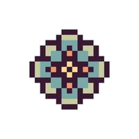 abstract shape retro pixel art vector