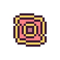Vintage pixel artwork with abstract form vector