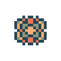 decorative crest pixel art vector