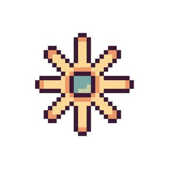 Retro-style abstract pixel design vector