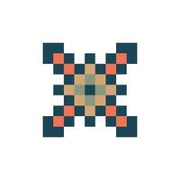 classic swirl pixel art vector