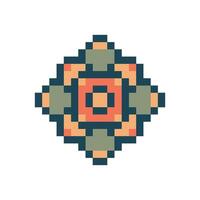old-school swirl pixel art motif symmetrical creative effect vector