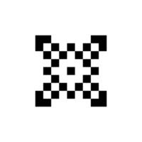 elegant stripe pixel art vector