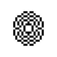 Geometric pixel abstract design vector
