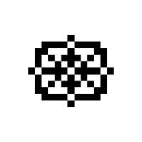 retro square pixel art frame old-fashioned timeless theme vector