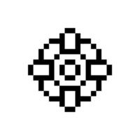 Pixelated retro geometric shape vector