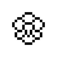 Pixel art outline in classic vintage style vector