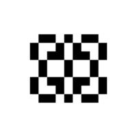 classic wave pixel art vector