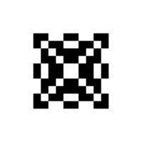 Abstract pixel art border with classic style vector