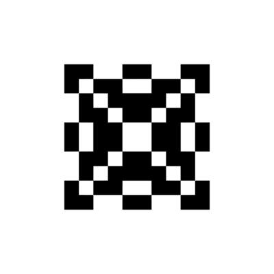 Abstract pixel art border with classic style