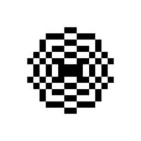 Classic pixel art with abstract edges vector