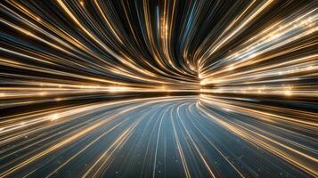 Vibrant lines create abstract representation of light and motion photo