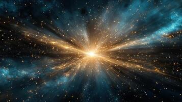 vibrant cosmic explosion radiates colorful light and energy photo