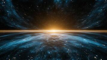 stunning cosmic scene with vibrant colors and dynamic lines photo