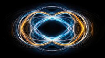 Futuristic abstract design with vibrant lines and glowing colors photo