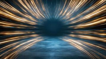 Abstract representation of digital symphony in motion, vibrant lights photo