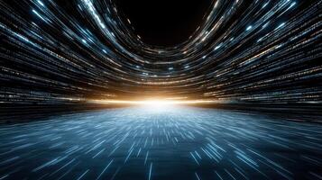 Dynamic digital representation of data streams in motion, evoking energy photo