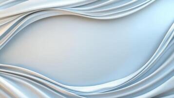 Soft flowing lines create elegant abstract background in light blue photo