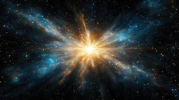 cosmic explosion of light and energy radiates through universe photo