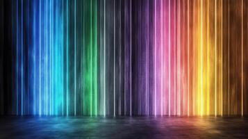 Colorful light beams create vibrant abstract background with energy photo