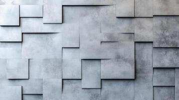 Textured gray wall with layered geometric shapes creating depth and interest photo