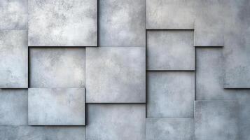 Textured gray concrete wall with layered geometric shapes and patterns photo