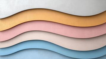 Layered geometric forms create soothing abstract background in soft colors photo