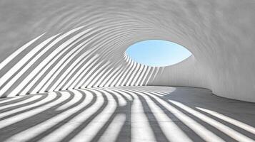 Ethereal light patterns create sense of depth in modern space photo