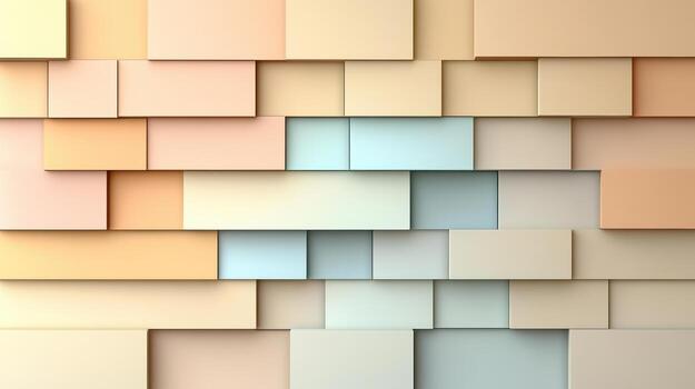 Textured geometric shapes in soft pastel colors create soothing background photo