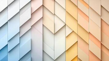 Geometric shapes merging in colorful gradient of soft hues and textures photo