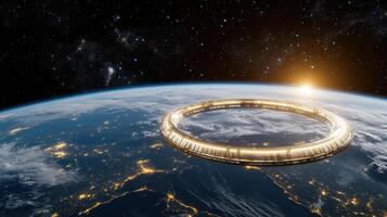 An alien ring is seen in space photo