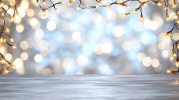 Bright, cheerful bokeh lights create playful abstract background photo