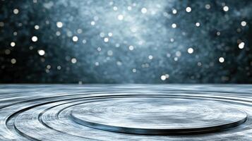 serene abstract background with blue and green tones, featuring swirling patterns and bokeh photo