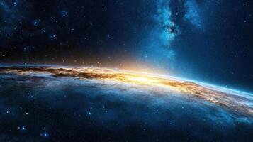 stunning cosmic landscape showcasing celestial view of galaxy photo