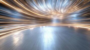 Light streaks and bokeh effects create futuristic abstract scene photo