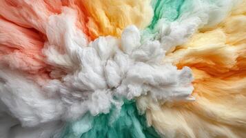 Surreal blend of colorful swirls in soft textures and vibrant hues photo