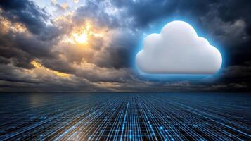 Cloud computing and data storage photo