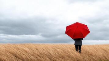 resilient umbrella stands firm in windy storm, showcasing strength photo