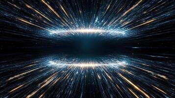 Abstract space background with light and stars photo