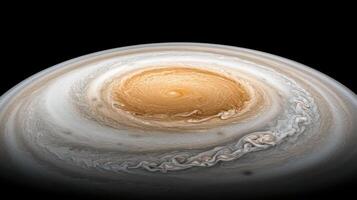 The planet jupiter, with a spiral structure photo