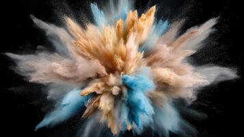 vibrant explosion of color and texture in abstract design photo