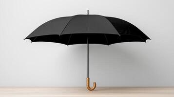 Black umbrella on white background 3d render photo