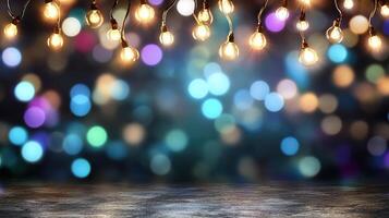 Dynamic shapes and colors in vibrant abstract bokeh background photo
